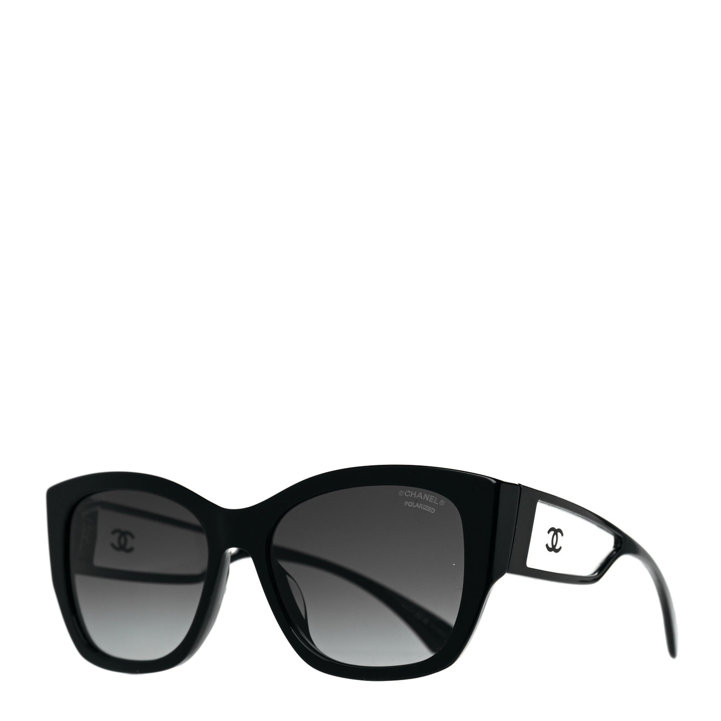 Acetate Polarized Butterfly Signature CC Sunglasses 5429-A Black