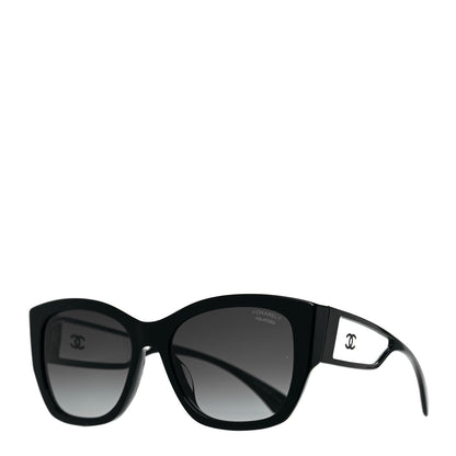 Chanel Acetate Polarized Butterfly Signature CC Sunglasses 5429-A Black 1 of 6