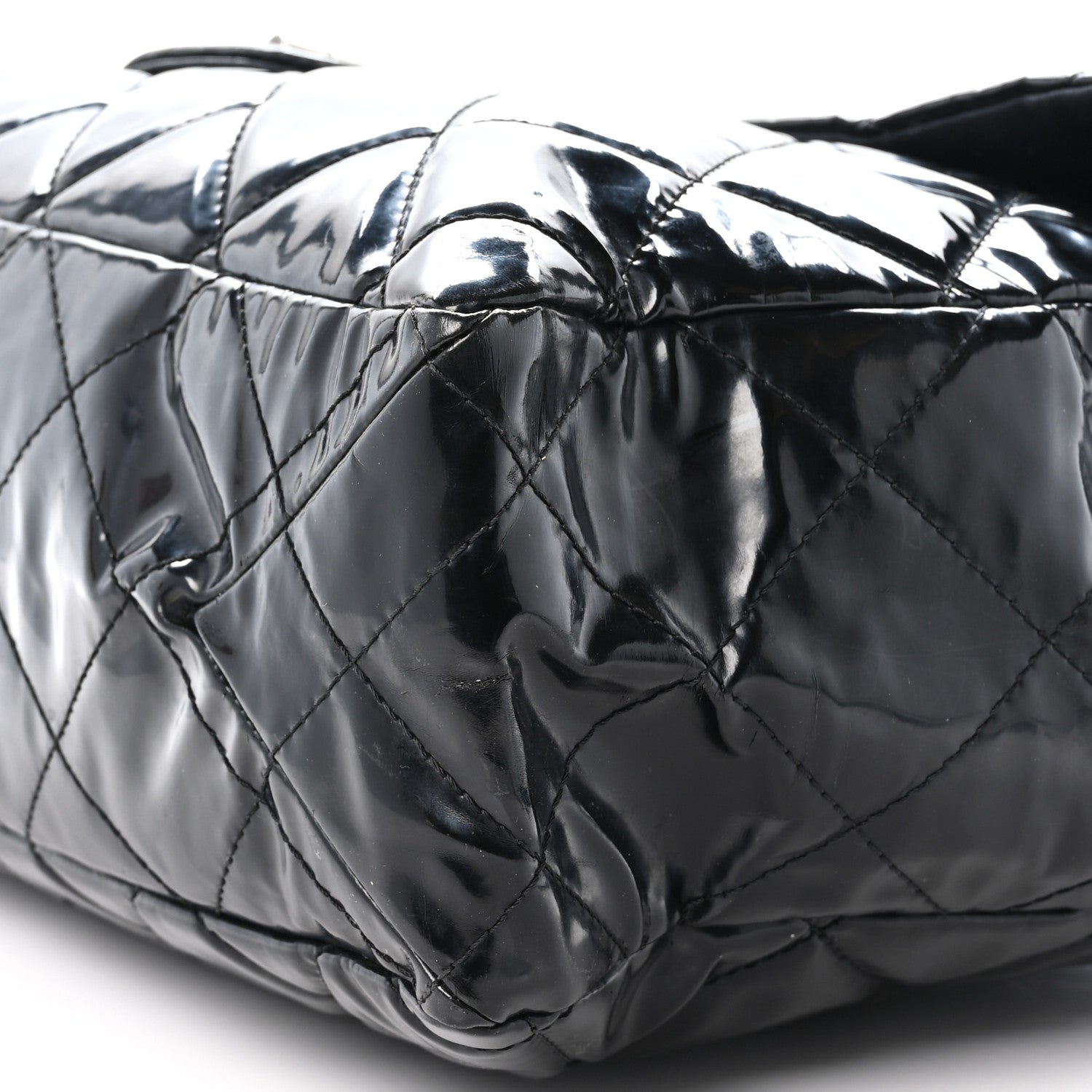 Chanel Vinyl Quilted XXL Reissue Flap Black 10 of 10