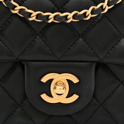 Chanel Lambskin Quilted Mini Rectangular Pearl Crush Flap Black 11 of 12