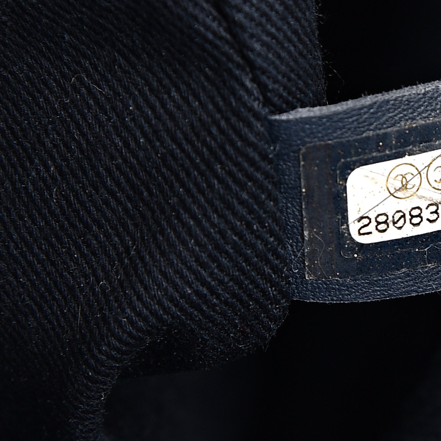 Lurex Canvas Medium Deauville Tote Navy Blue Gold