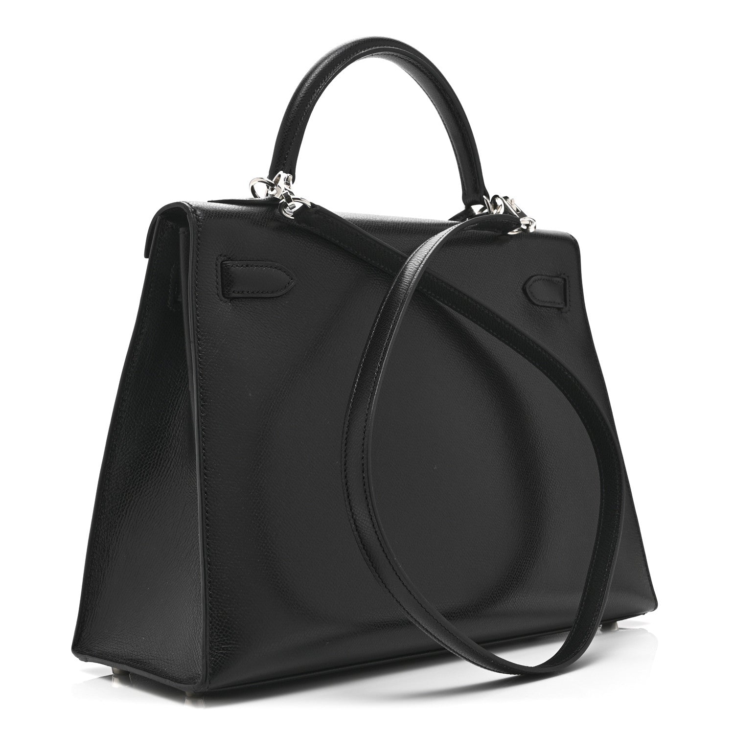 Hermes Courchevel Kelly Sellier 32 Black 3 of 10