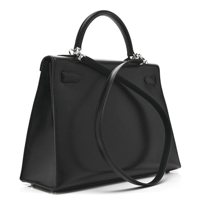 Hermes Courchevel Kelly Sellier 32 Black 3 of 10