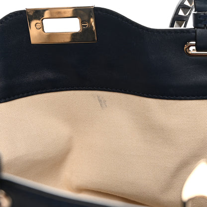 Valentino Garavani Vitello Medium Rockstud Tote Marine 13 of 16