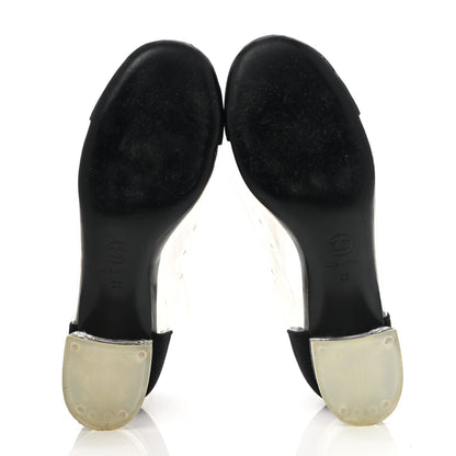 Chanel PVC Grosgrain High Boots 36 Transparent Black 5 of 7