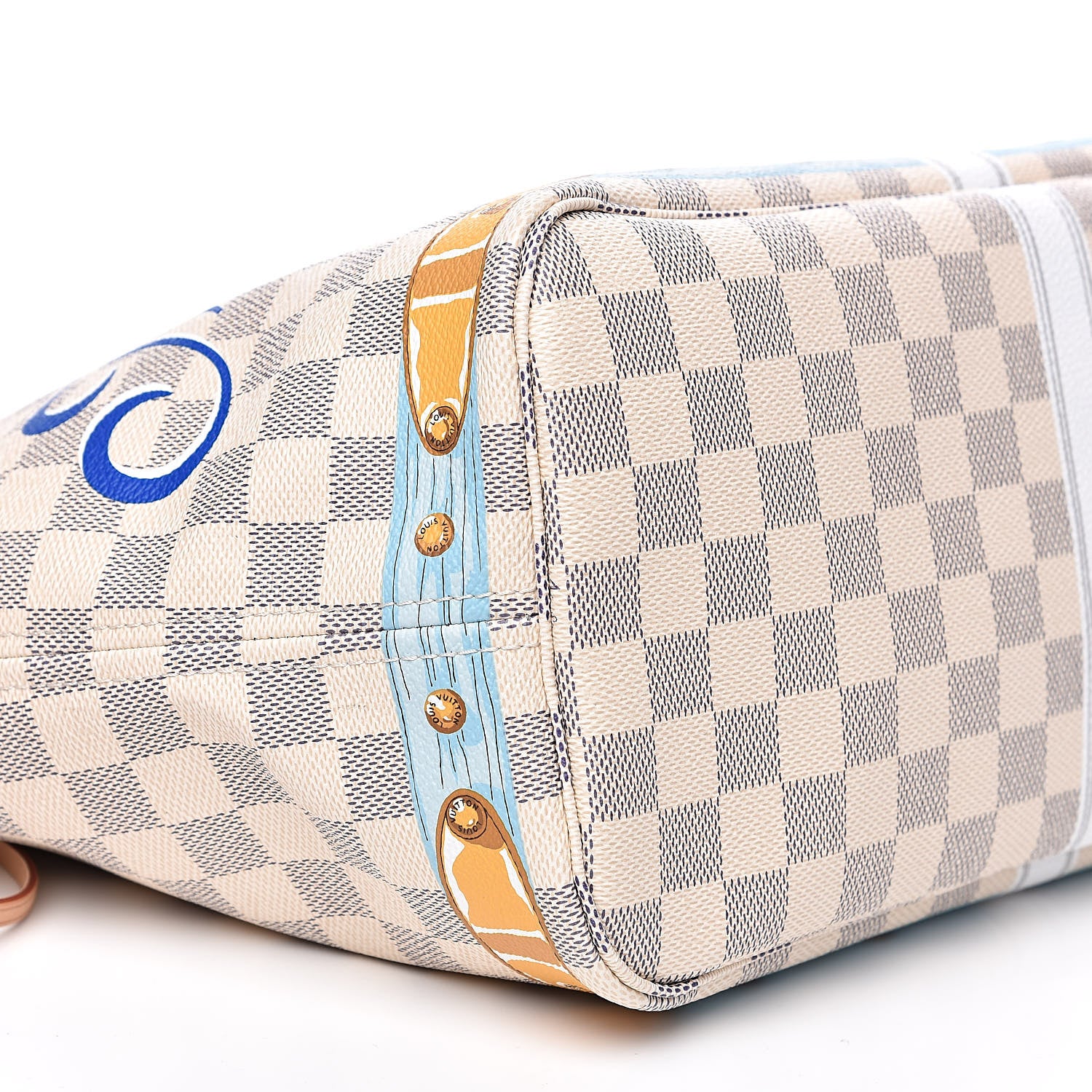 Louis Vuitton Damier Azur Summer Trunks Mykonos Neo Neverfull MM 8 of 14