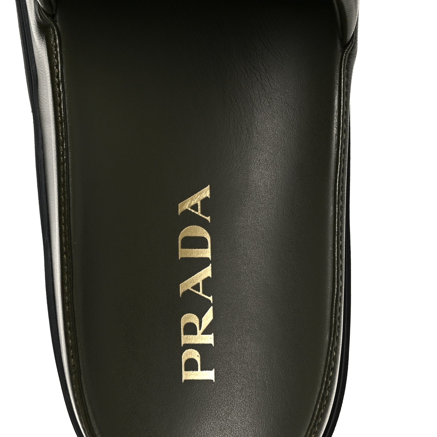 Prada Nappa Logo Quilted Slide Sandals 39 Militaire 7 of 10