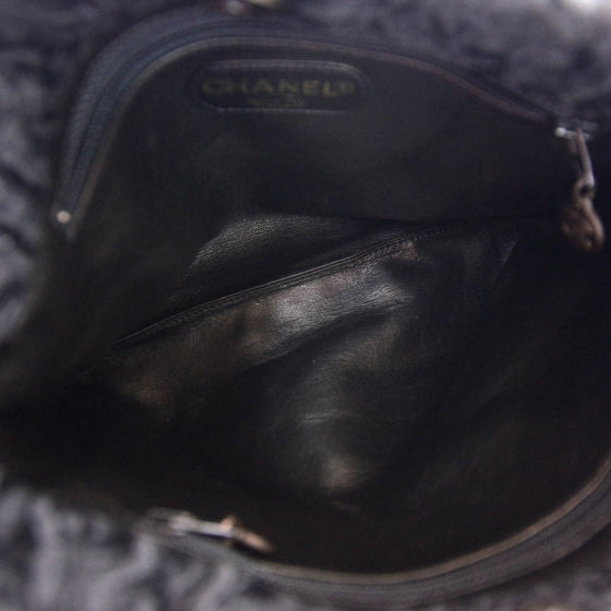 Chanel Persian Lamb Fur Tote Black 7 of 8