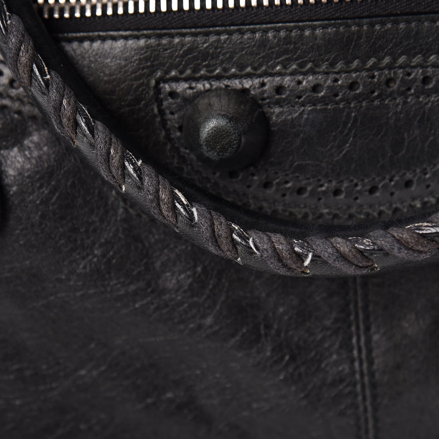 Agneau Giant Brogues Hardware Weekender Black