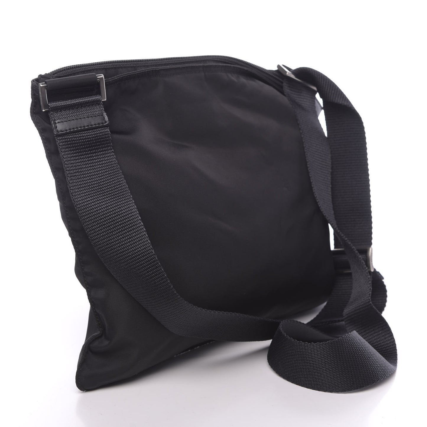 Nylon Vela Flat Messenger Bag Black