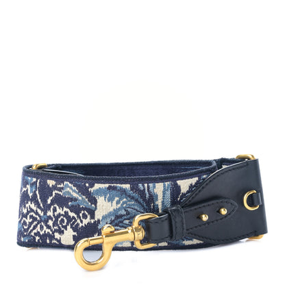 Christian Dior Canvas Embroidered Palm Tree Shoulder Strap Blue Multicolor 1 of 3
