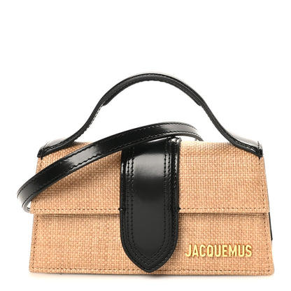 Jacquemus Raffia Smooth Calfskin Le Bambino Ivory Black 1 of 9