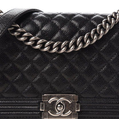 Chanel Caviar Quilted Medium Boy Flap Black 10 of 10
