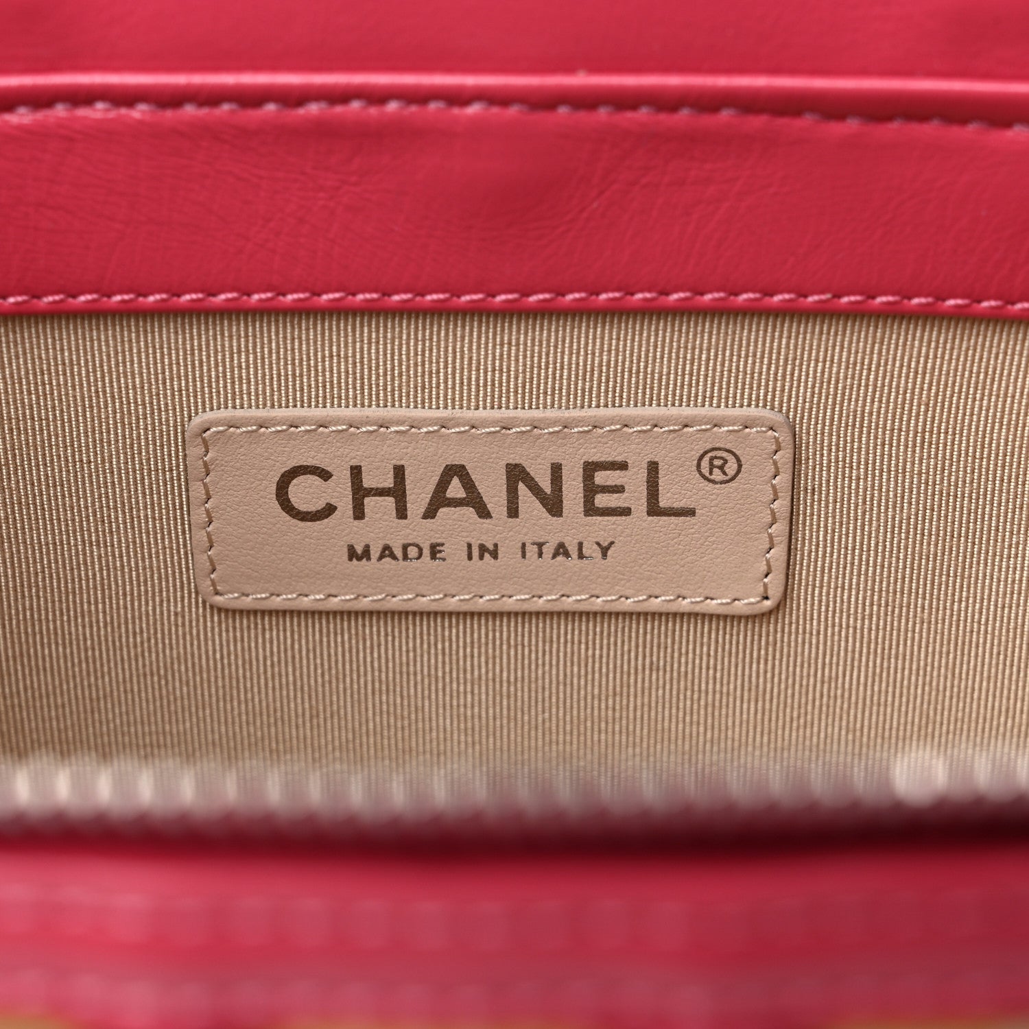 Chanel Calfskin Raffia Small Take Away Vanity Case Bag Pink Beige 5 of 9