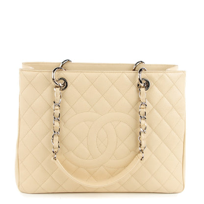 Chanel Caviar Quilted Grand Shopping Tote GST Beige Clair 1 of 7