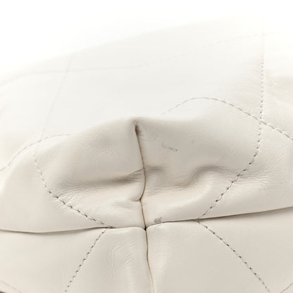 Chanel Shiny Calfskin Quilted Small Rainbow Chanel 22 White 14 of 15