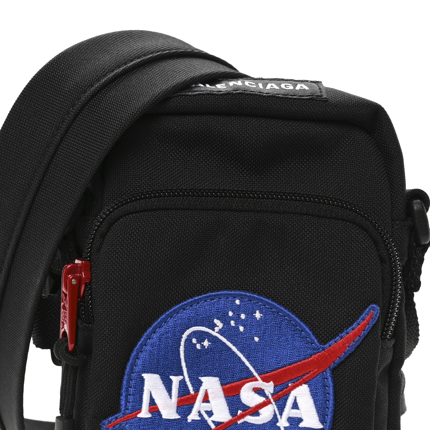 Balenciaga x NASA Nylon Phone Holder Bag Black 9 of 12