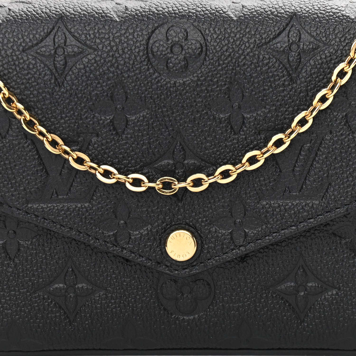 Louis Vuitton Empreinte Pochette Felicie Chain Wallet Black 10 of 14