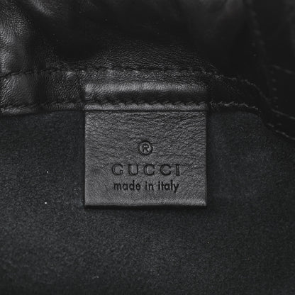 Gucci Calfskin Logo Drawstring Backpack Black 5 of 11