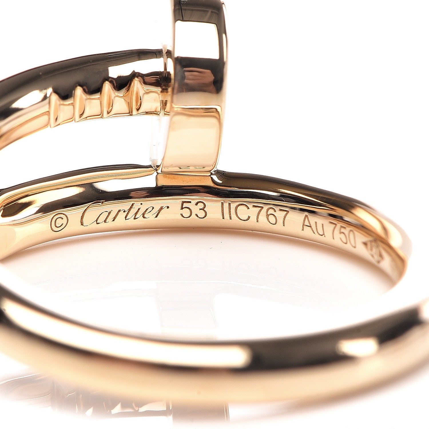 Cartier 18K Yellow Gold Juste Un Clou Ring 53 6.25 5 of 6