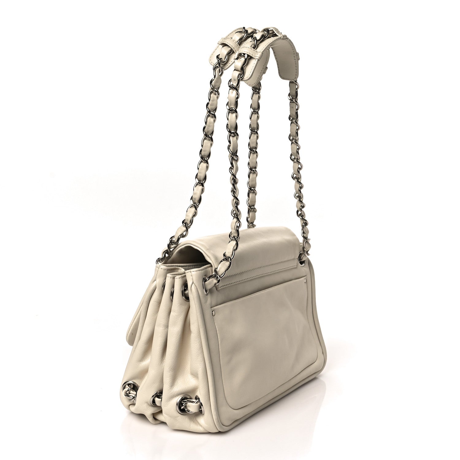 Chanel Calfskin Timeless Accordion Flap White 3 of 8