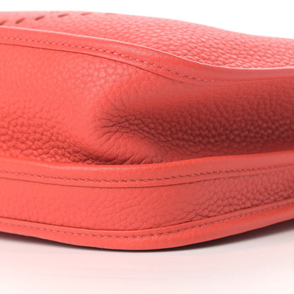 Hermes Taurillon Clemence Evelyne III PM Rouge Pivoine 8 of 9