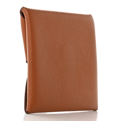 Hermes Evercolor Bastia Verso Coin Purse Gold Beige De Weimar 3 of 9