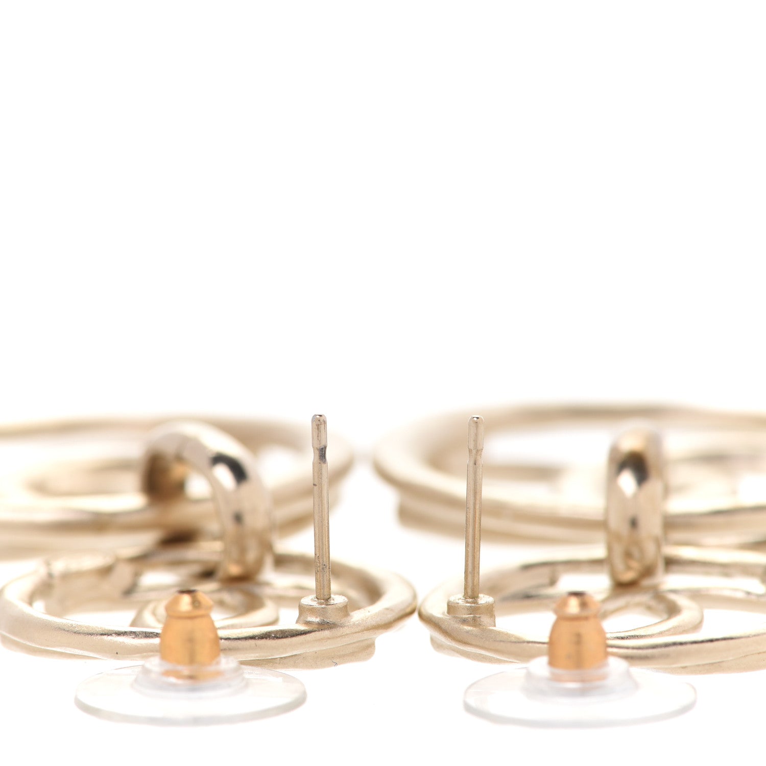 Chanel CC Drop Earrings Gold 3 of 4