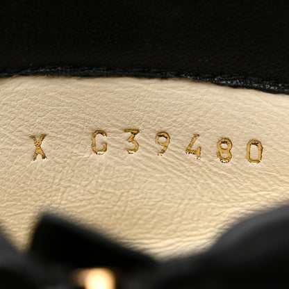 Chanel Shearling Lambskin Logo Ankle Boots 37.5 Ivory Black 8 of 11