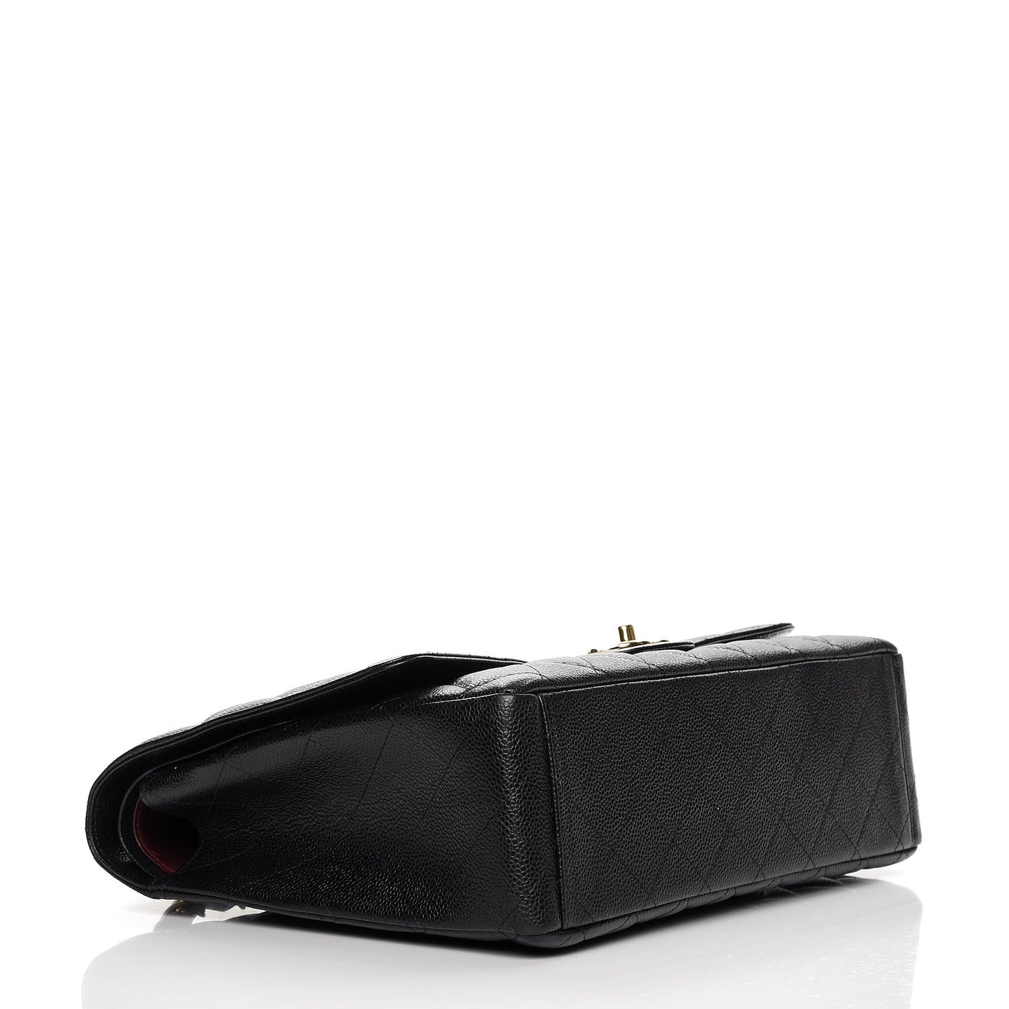 Caviar Quilted Maxi Double Flap Black