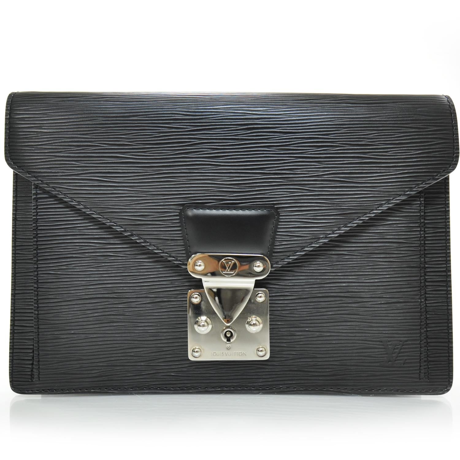 Louis Vuitton Epi Pochette Sellier Dragonne Clutch Black 1 of 9
