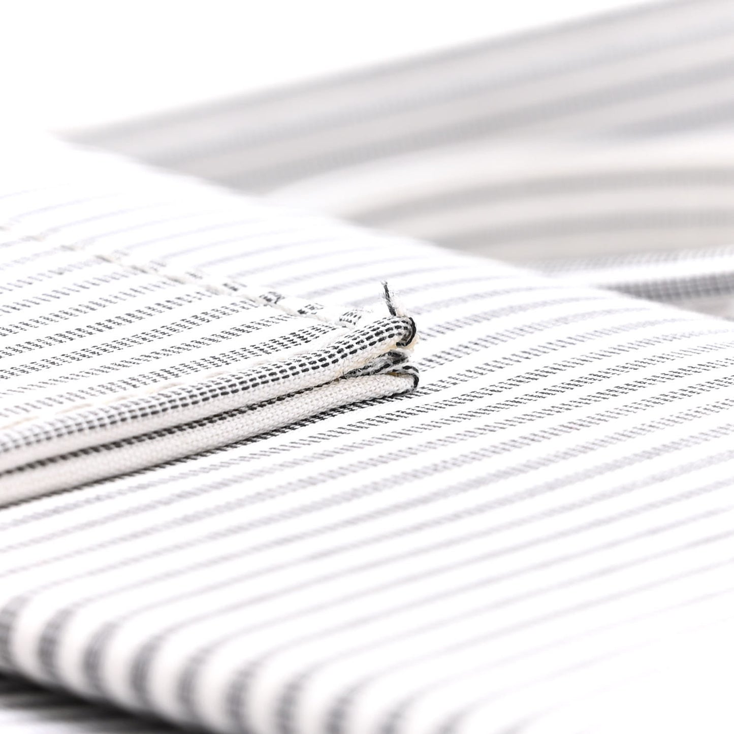 Cotton Cuoio Bretagna Striped Baguette Grigio White Black