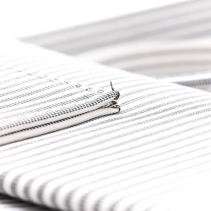 Fendi Cotton Cuoio Bretagna Striped Baguette Grigio White Black 12 of 12