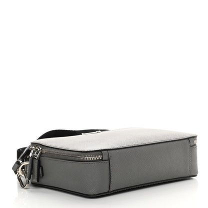 Prada Saffiano Travel Medium Brique Crossbody Bag Marmo 4 of 12