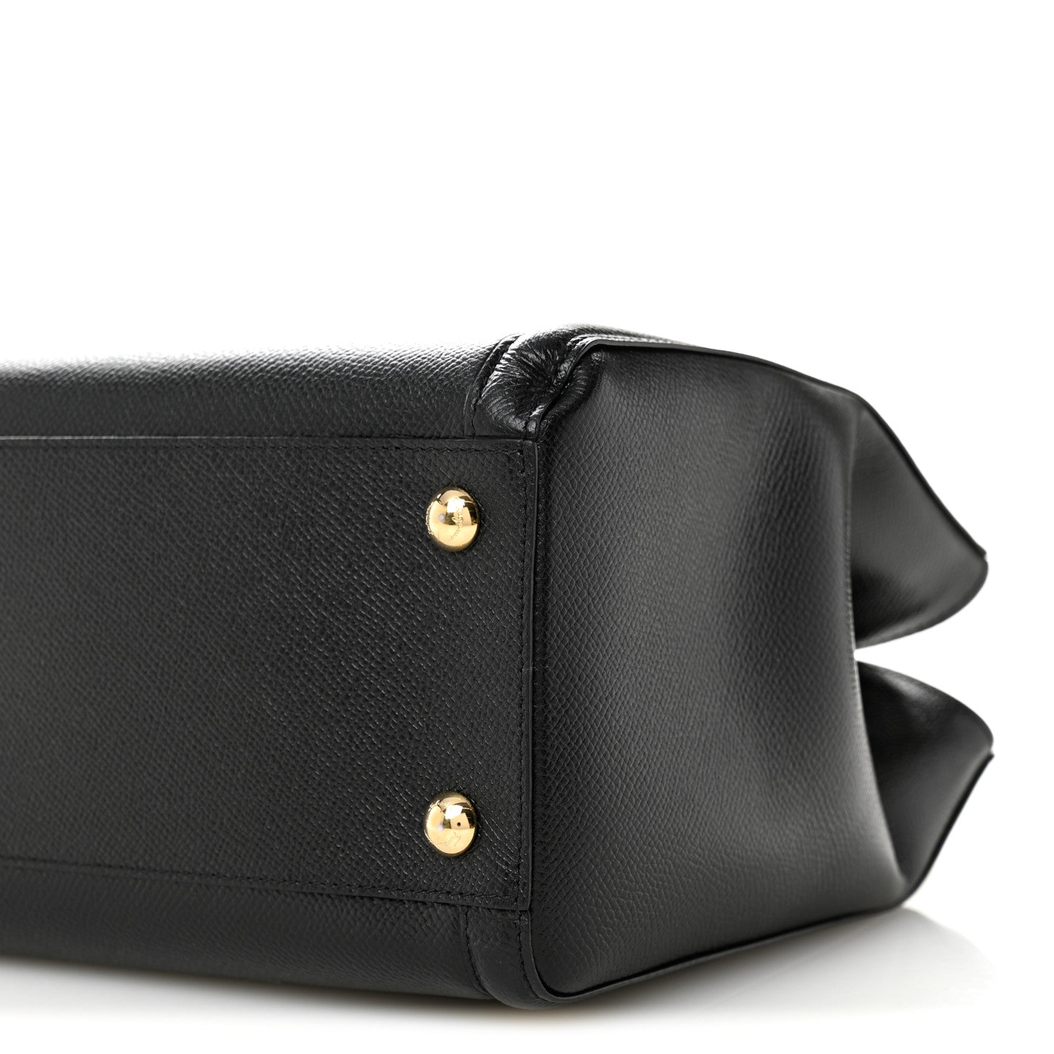 Salvatore Ferragamo Hammered Calfskin Vara Bow Chain Tote Black 10 of 10