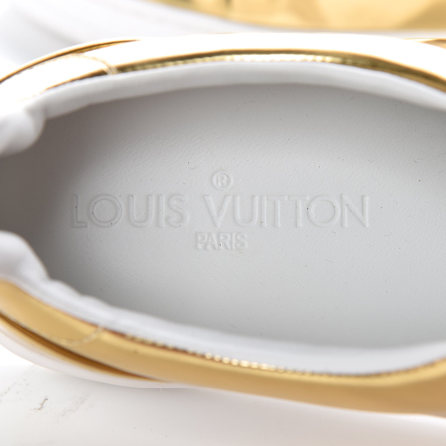 Louis Vuitton Metallic Calfskin Frontrow Sneakers 37.5 Gold 6 of 12