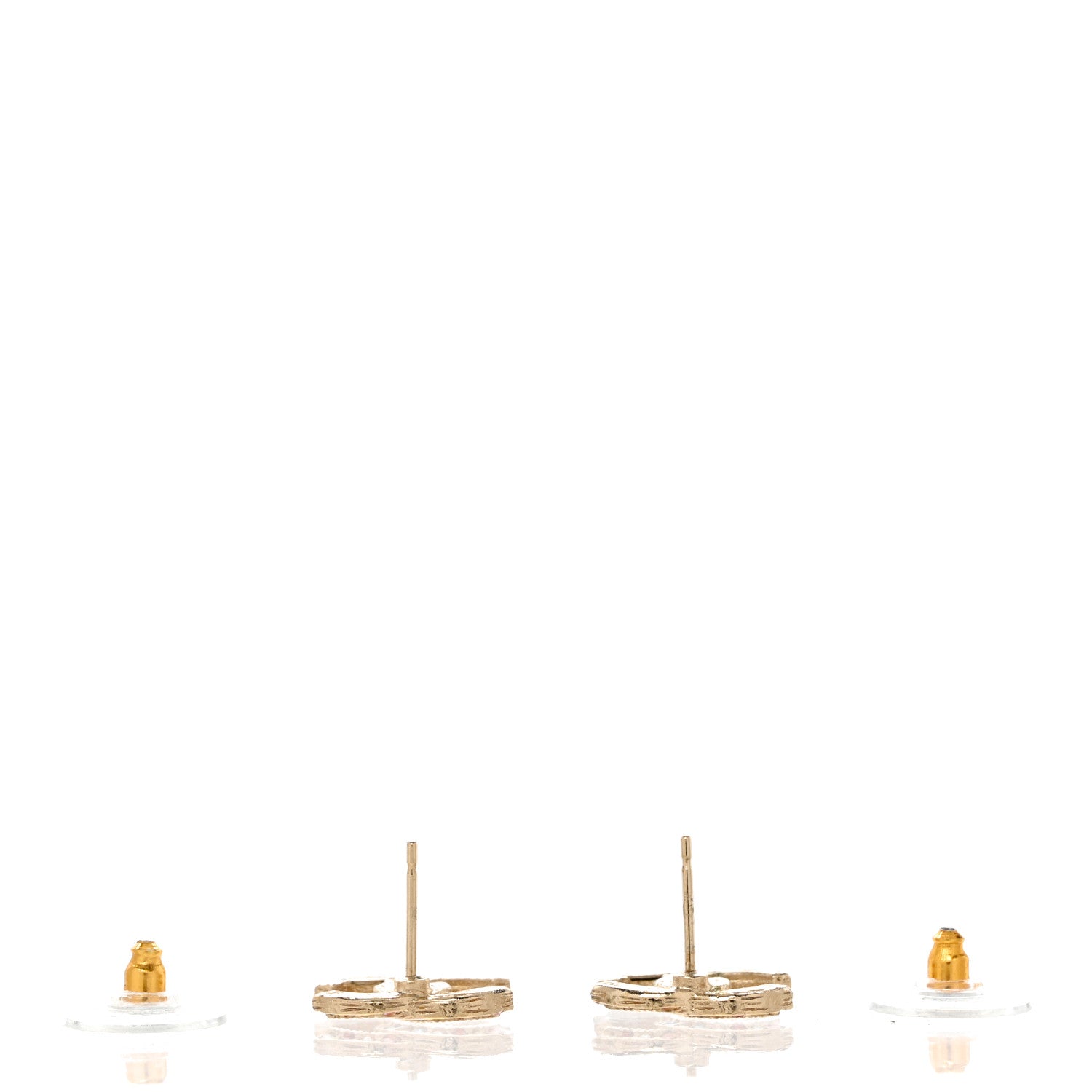 Chanel Crystal CC Earrings Gold Multicolor 3 of 5