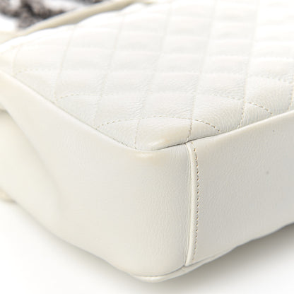 Saint Laurent Sheepskin Tri-Quilt Monogram Medium College Bag Dove White 13 of 14