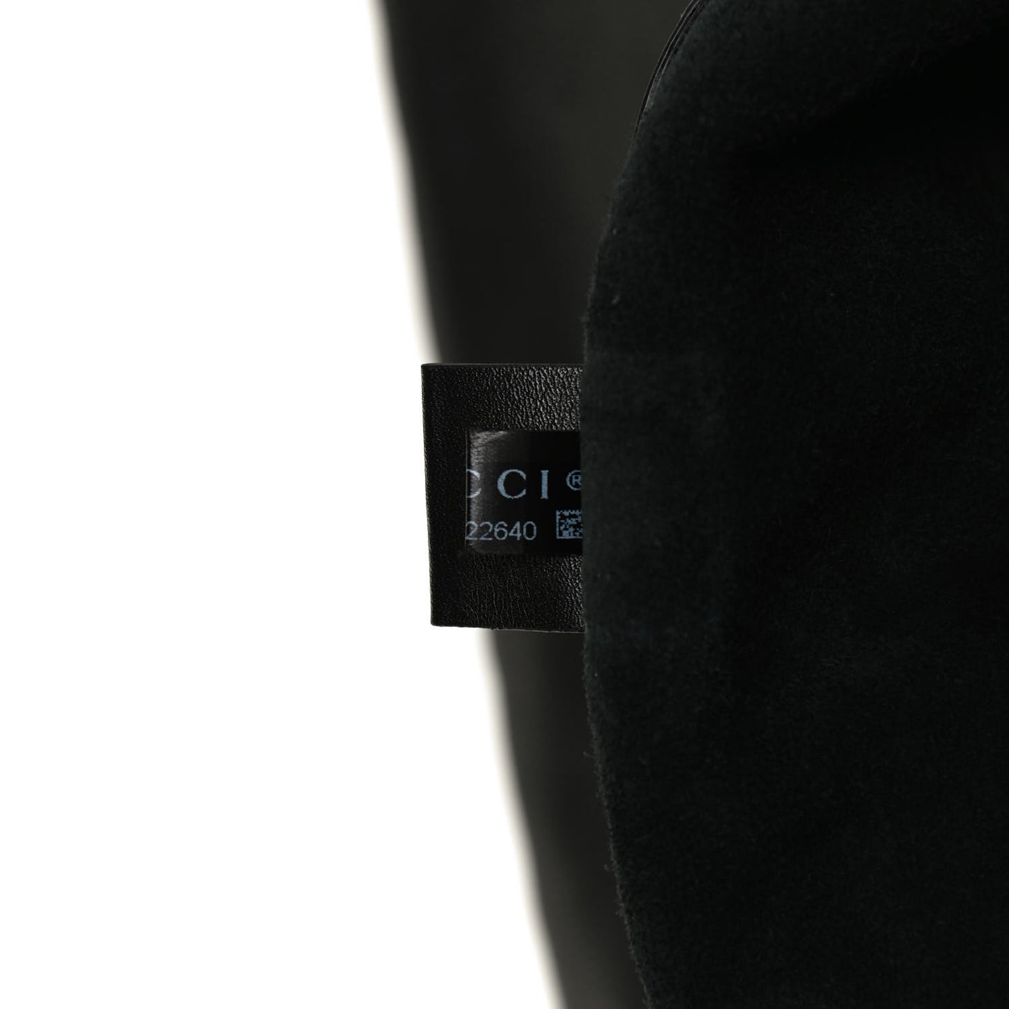 Calfskin Logo Drawstring Backpack Black