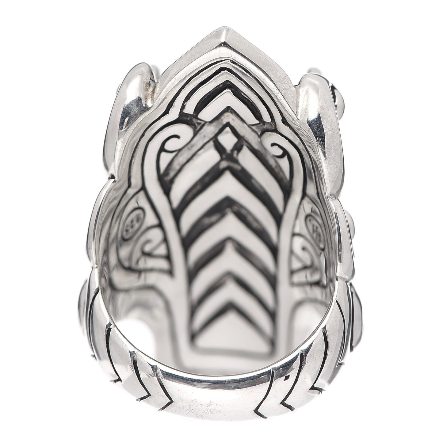 Sterling Silver Black Spinel Sapphire Naga Head Ring 53 6.25