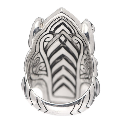 John Hardy Sterling Silver Black Spinel Sapphire Naga Head Ring 53 6.25 5 of 8