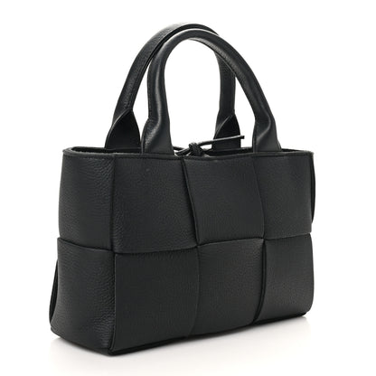Bottega Veneta Grained Calfskin Maxi Intrecciato Mini Arco Tote Black 4 of 10