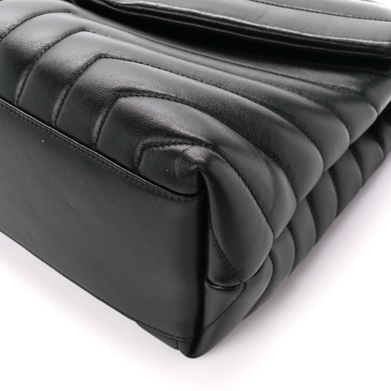 Saint Laurent Calfskin Y Quilted Monogram Medium Loulou Chain Satchel Black 11 of 11