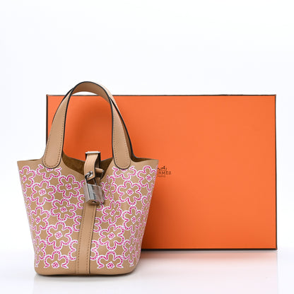 Hermes Swift Micro Lucky Daisy Picotin Lock Chai Rose White 10 of 10