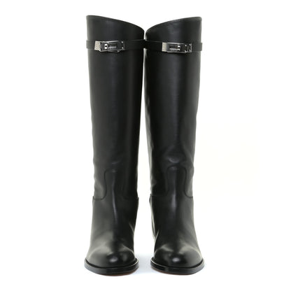 Hermes Box Kelly Jumping Boots 37 Black 2 of 12