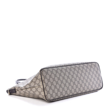 Gucci GG Supreme Monogram Medium Zippered Tote Dark Brown 4 of 11