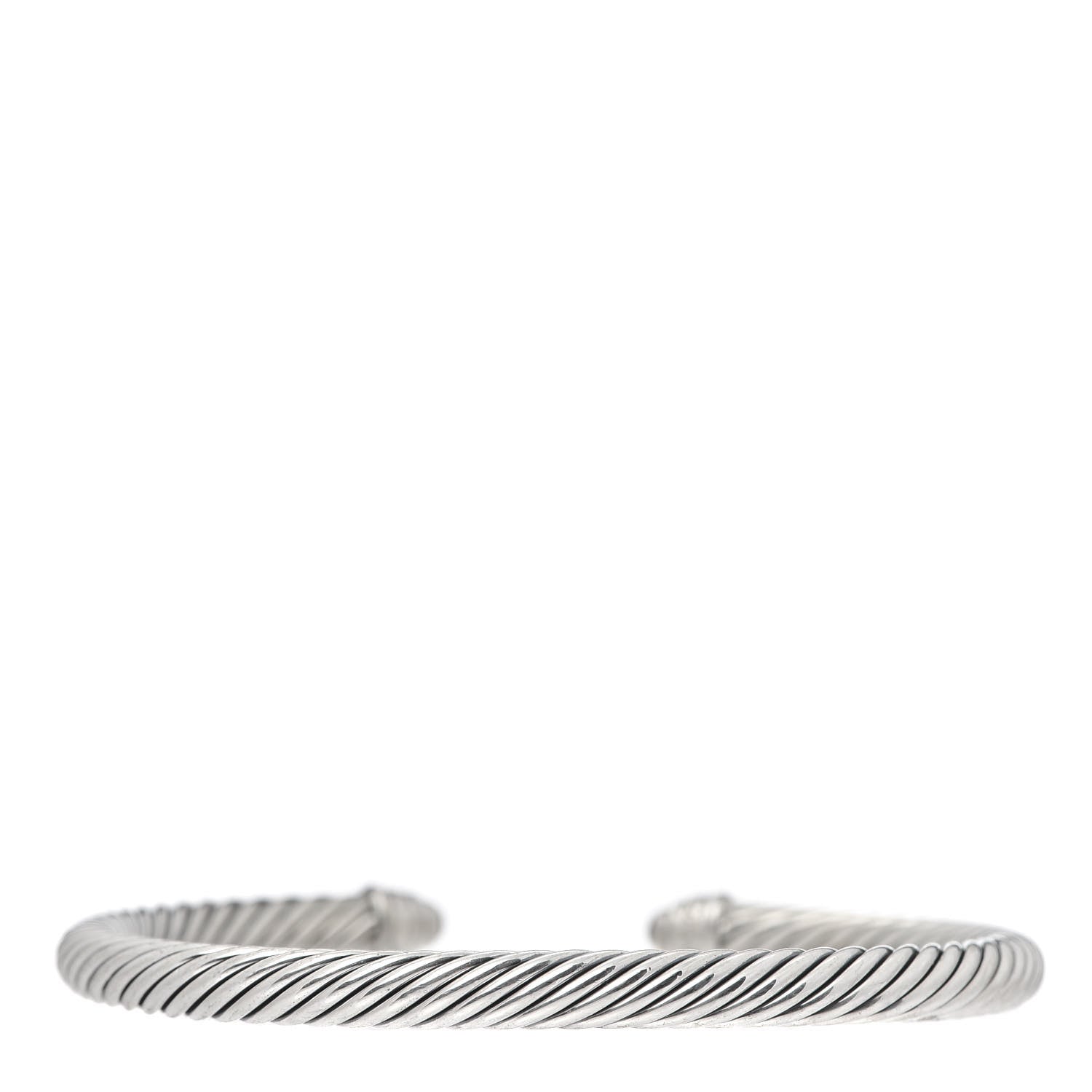 David Yurman Sterling Silver Diamond 5mm Cable Classics Dome Bracelet 3 of 6