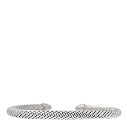 David Yurman Sterling Silver Diamond 5mm Cable Classics Dome Bracelet 3 of 6