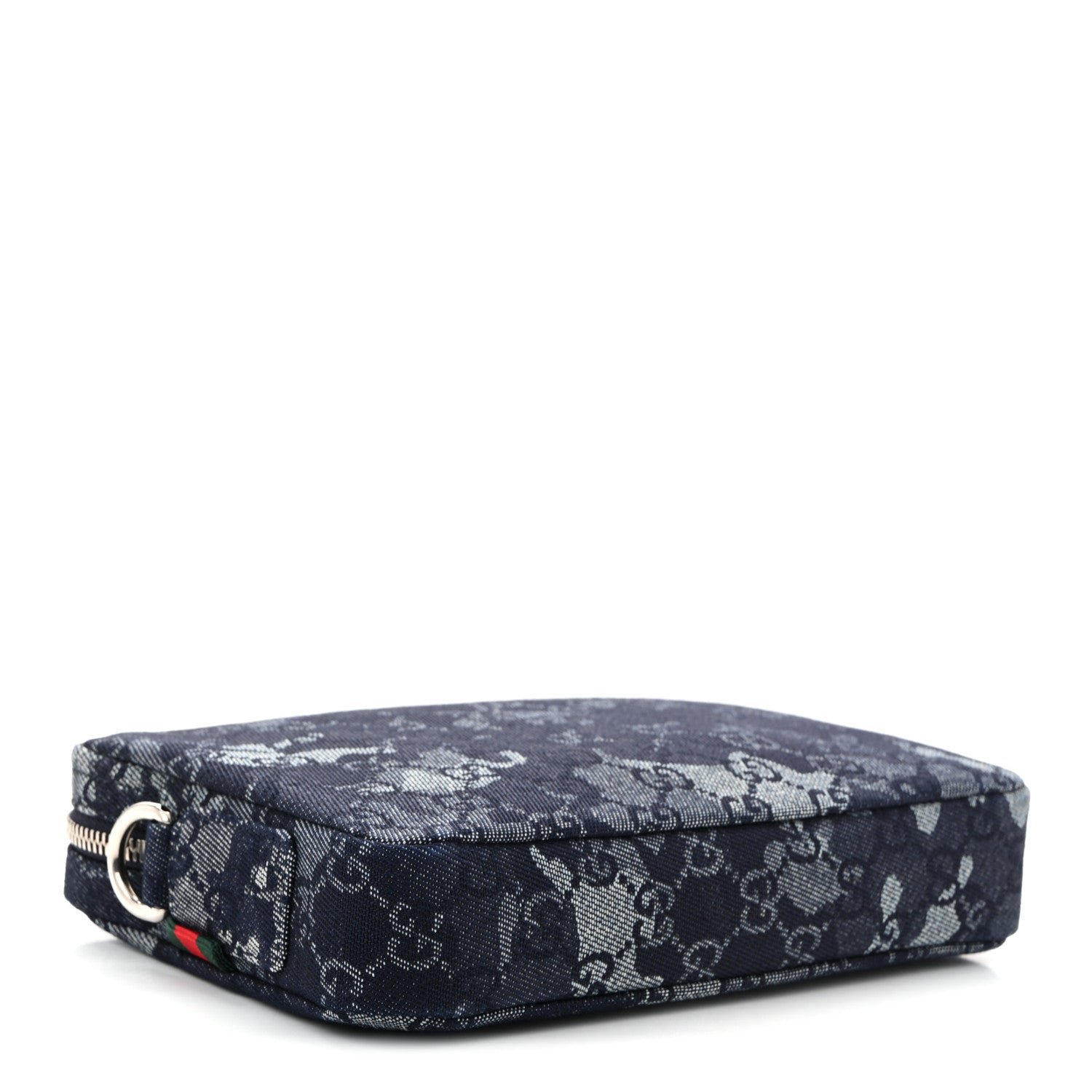 Gucci Denim GG Monogram Camouflage Small Crossbody Bag Blue 4 of 10