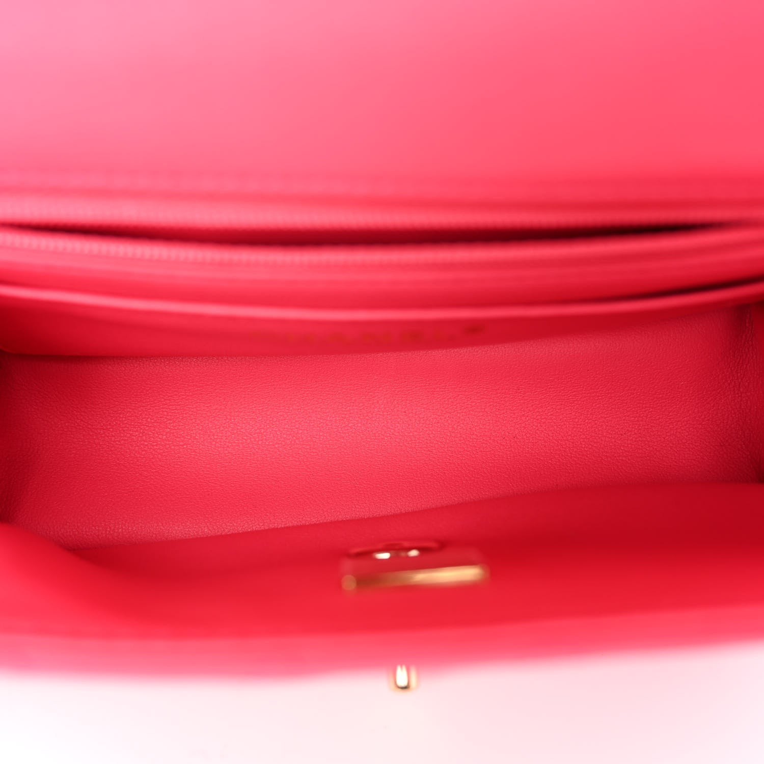 Chanel Lambskin Quilted Mini Top Handle Rectangular Flap Fuchsia 5 of 10